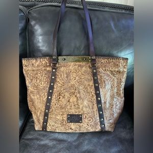 Patricia Nash large leather tote bag